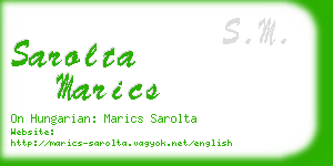 sarolta marics business card
